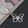 Free Shipping with tracking number fashion Top Sale 925 Silver Bracelet Hollow butterfly Bracelet Silver Jewelry 10Pcs/lot cheap 1811