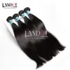 4PCS Parti 8-30Inch Indian Virgin Hair Straight Grade 7a Obehandlat Indisk Remy Mänskligt Hårväv Buntar Naturliga färgförlängningar Dubbel väft