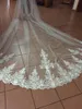 POS REAL 4 metros Velo de boda de una capa con encaje Velo nupcial de marfil blanco largo con accesorios de boda de peine CV335184431