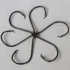 100 x 6 0 Hoog koolstofstaal roestvrijstalen chemisch geslepen octopus cirkel haak zwarte brede opening offset sport vissen hooks237d