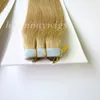 50g 20st Tape in Hair Extensions Lime Skin Weft 18 20 22 24inch 60Platinum Blond Brasilian Indian Remy Human Hair Harmony6142578