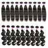 Partihandel brasiliansk rak, Body Wave Virgin Human Hair Extension 10/20/30/50 Bunt 100 % obearbetad 8A Remy Human Hair Weave Weft