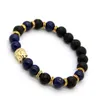 Partihandel 10st / Lot 8mm Ny Lapiz Lazuli Stenpärlor Mäns Buddha Energy Yoga Meditation Armband Party Gift Smycken