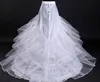 Abiti da sposa economici in tulle bianco Sottoveste treno sottogonne 3 cerchi 4 strati Aline abito lungo strascico sottogonna abito da sposa Crino34700923