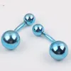 Navelsmycken B17 100pcslot Mixed 6 Color 14g Titanium Plated Belly Banana Ringnavel Button Ring Body Piercing Jewelry2995759