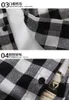 Mäns unga vuxna casual bomullslinne Plaid Button-up Kort ärm Turn-Down Collar Slim Fit Student Shirt Top Outwear M-2XL 2995