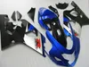 Kit de alta qualidade para SUZUKI GSXR600 GSXR750 04 05 K4 aftermarket GSX-R600 / 750 2004 2005 preto branco azul carenagens set FE90