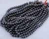 MIC New 8mm 200pc Black Natural Jet Hematite Gemstone Round Ball Loose Finding Beads Jewelry DIY