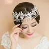 Fashion Wedding Ceremony outfit Beaded Crystal Pearl Crown Head Bridal Wedding Hair Accessories head pieces Tiaras New