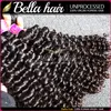 Bella Hair® Grade 8-30Inch 100% Obehandlat Indiskt Virgin Hair Weave Weft Naturfärg Curly Extension 2 Bundlar