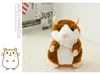 Carino 15 centimetri Anime Talking Hamster Peluche Cartoon Doll Toys Kawaii Speak Talking Sound Record criceto Parlando di regali di Natale per bambini Bambini