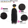 Extensions de cheveux humains trame en malaisie de profonde vague Curly 4 faisceaux avec 13 x 4 cheveux frontaux tissages paquets de cheveux avec 5 pi8552393 frontal