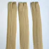 100 g 40pcs / pack lijm huid inslag tape in menselijke hair extensions 18 20 22 24 inch 60 # / platina blonde Braziliaanse Indiase remy menselijk haar