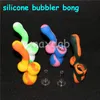 Silicone fumar tubos de vidro Bubblers Silicon Water Tube 5ml Dab Recipiente Catcher de cinzas