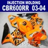 100% Injection Mold fairing kits for HONDA CBR 600RR 2003 2004 cbr600rr 03 04 orange body fairing parts UZTW