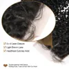 Peruvian Curly Hair Closure Storlek 4x4 Gratis / Mellandel Kinky Curly Lace Top Closure Peruvian Virgin Human Hair Curly Stänger Gratis frakt