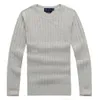 メンズセーター無料配送新しい高品質マイルワイルポロブランドメンズツイストセーターニットコットンセータージャンパープルオーバーセータースモールホースゲーム高品質