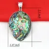 Top Quality Luckyshine 5pcs Hot Sale Trendy Natural Abalone Shell Gemstone 925 Silver Pendant American Weddings Jewelry Fashion Accessory