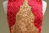 Prawdziwy obraz Złota aplikacja Dubai Arabskie sukienki wieczorowe Burgundowe satynowe formalne sukienki wieczorowe plus African Kftan Pageant Prom Dre9073263