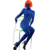 Drugi garnitur skóry jasnoniebieski spandex Unisex Zentai Garnitury Halloween Kostiumy mogą dostosować rozmiar