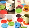 500pcs Silicone Button Coasters Cup Coaster Table Tea Mug Cushion placemat Cup Coaster Mat Pad Drinks holders 5 colors