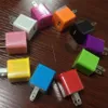 Красочные Портативный USB Главная адаптер питания США штекер зарядное устройство для смарт-телефона,мобильного телефона,Android телефон 100 шт./лот