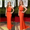 Neue Mode Amy Adam Pailletten-Abendkleider für den roten Teppich, rote Chiffon-Kleider, Golden Globe Award, mit Perlen verziert, Schärpen, formelle Damenmode