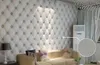 New Arrive 10 meter/lot Faux leather soft bag 3d wallpaper PVC white bedside sofa tv background wall wallpaper papel de parede