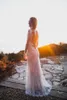 Sheath Lace Long Sleeves Boho Wedding Dresses 2019 V Neck Vintage Sweep Train Backless Bridal Gowns Custom Made Cheap High Quality9885062