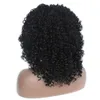 Melhor qualidade Curto Preto Encaracolado perucas Sintéticas Ladys 'Peruca de Cabelo Afro Kinky Curly África Americano Peruca Dianteira Do Laço Sintético para As Mulheres Negras