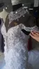 2019 Élégante Robe De Mariée Sirène Africaine Arabe Plus La Taille Cristaux Scintillants Col Haut Plaqué Dos Ouvert Paillettes Appliqued Robes De Mariée