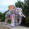 Coloré sur mesure ballon gonflable d'éléphant modèle mascotte avec bande de LED pour la publicité Gonflables Décoration Stade événement