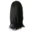 Kinky straight full lace human hair wig glueless 360 frontal wigs for black women 130 density natural color5941028