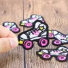 10PCS Skating Shoes Embroidered Patches for Clothing Iron on Transfer Applique Patch for Jeans Bags DIY Sew on Embroidery Kids Sti280s