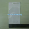 8.5x16cm (3.3 "* 6.3") Emballage de vente au détail en plastique à fermeture à glissière refermable blanc / transparent avec sac emballé avec trou de suspension