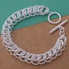 Modes (sieradenfabrikant) 925 Sterling Silver Multi Circle Link Armbanden Mode Jewelly Armbanden Sieraden Factory Prijs