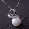 collana con ciondolo a forma di ciondolo in cristallo di perle (2 * 1cm) in oro (woniu152)
