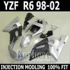 7 Gåvor Injektionsgjutning för Yamaha R6 Fairing Kit 1998 1999 2000 2001 2002 Camel Yellow Blue YZF R6 98-02 Fairings BYT33