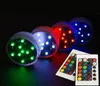 Submersible led light 12pcsLot Remote controlled Battery operated RGB multicolors light for table vases wedding decoration7030086