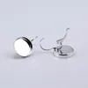 Beadsnice french lever back earring blank brass bezel earring components fit for 15mm round cabochons ID12136