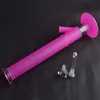 Pink bong factory price hot triple glass waterpipes hookahs 45cm height free shipping
