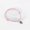 Heet ! 50 stks Hamsa Hand String Evil Eye Lucky Pink Color Wax Cord Spiritual Armbanden Succesbescherming