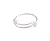 5 PCS Fashion Silver Plate metal Expandable Wire Rings #92297