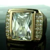 18k Yellow Gold Filled Men's Wedding Ring Lad diamond R199 SIZE Q-Z+5 R199