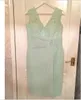 민트 그린 플러스 사이즈 신부 드레스의 어머니 무릎 길이 웨딩 게스트 가운 두 조각의 새로운 공식 드레스