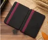 super Slim simple leather magic elastic money clip id mini business card holder wallet 6 holders blue red