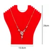 Whole 4 BlackRed Velvet Necklace Display Stand Board For 6 Pcs8521622