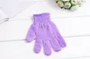 Exfoliating Bath Glove Fem Fingrar Bad Badrum Tillbehör Nylon Bad Handskar Badtillbehör Produkter DHL Gratis Shiipping