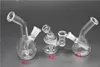 THree style Mini hookah female 10mm 14mm glass Bubbler Percolator bongs for oil rigs glass water pipe bongs free shipping