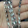 대량 5 미터 / Lot 2.5mm / 4mm New Jewelry 스테인레스 스틸 찾기 Silver Bar Link Chain 찾기 / 마킹 DIY Silver Women